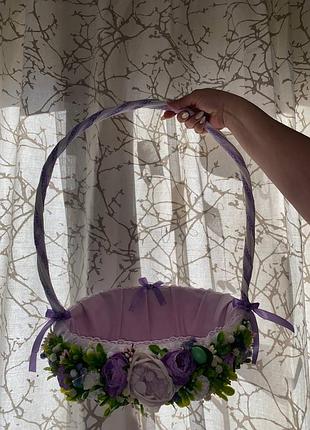 🌸 крупной корзины handmade фиолетового цвета 🌸