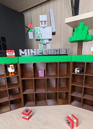 Стенд подставка minecraft майнкрафт для фигурок kinder joy 2