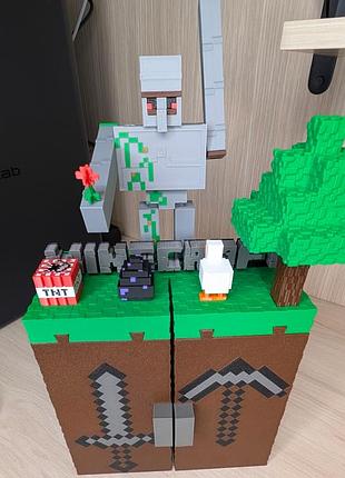 Стенд подставка minecraft майнкрафт для фигурок kinder joy 4