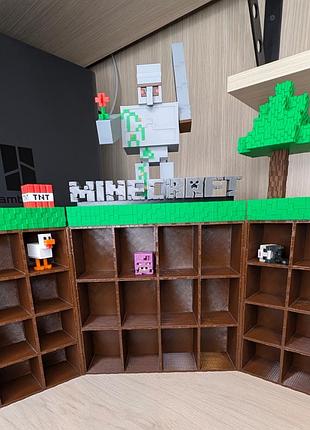 Стенд подставка minecraft майнкрафт для фигурок kinder joy 6