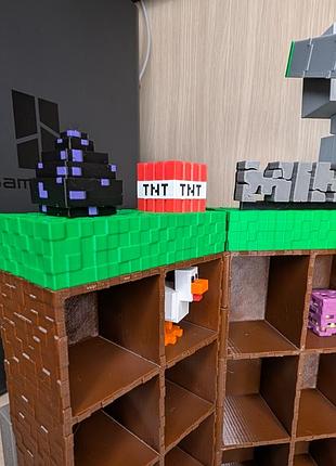 Стенд подставка minecraft майнкрафт для фигурок kinder joy 7