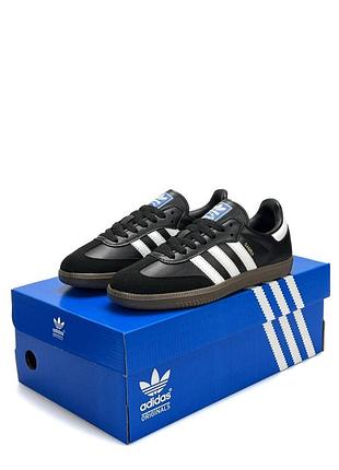 Женские кроссовки adidas samba og black white
