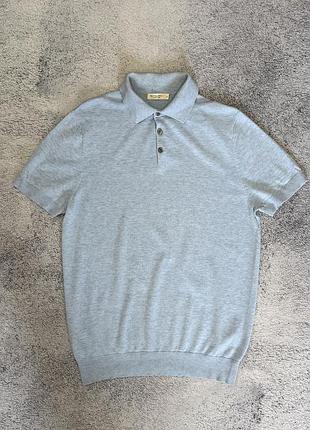 Suitsupply чоловіча поло футболка cotton silk оригінал розмір м italy style