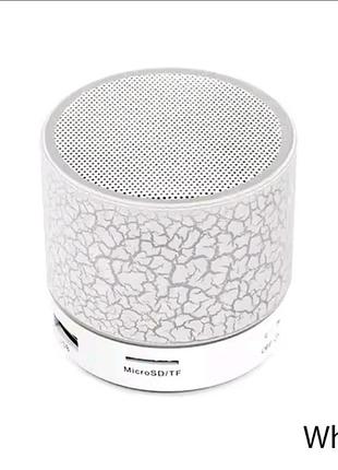Портативная bluetooth колонка music mini speaker s10 - белая (с подсветкой)