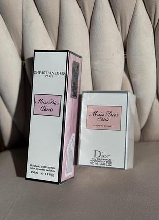 Miss dior💗 парфумований набір 2в1 франція парфуми 100 мл+лосьйон для тіла діор