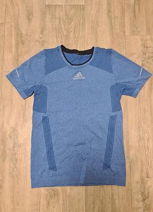 Спортивная футболка adidas m голубая полиэстер нова