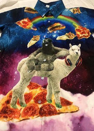 🍕 космічна сорочка з лінивцем на ламі (pizza, sloth & alpaca space shirt)