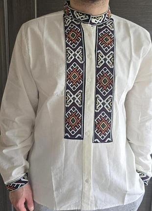 Вишита сорочка чоловіча з вишитим орнаментом розміри s, m, l, xl, 2хl.