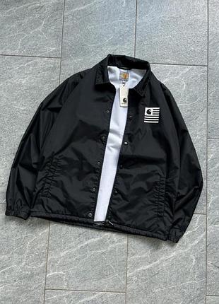 Куртка вітровка жіноча / чоловіча чорна коротка осіння весняна літня carhartt
