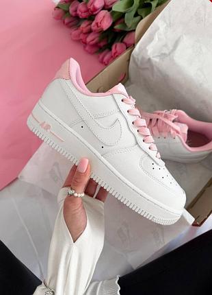 Кроссовки nike air force low white pink