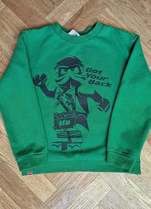 Зеленый свитшот из коллекции h&m lego ninjago на мальчика 8лет рост 128см