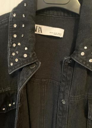 Курточка чорна zara xs як повний 36-38 вільний стиль по грудях 58 см довжина 64 см3 фото