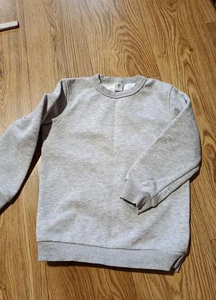 Свитшот на флисе светло-серый цвет