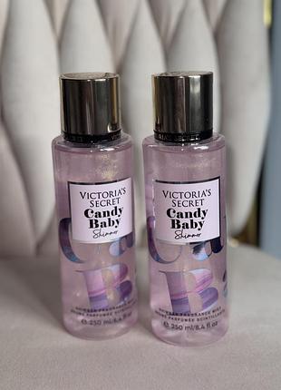 Candy baby💗спрей міст для тіла з шимером парфумований victoria’s secret з блискітками