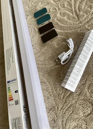 Акумуляторна led лампа 4w з датчиком руху та регулюванням яскравості світильник з магнітами ліхтар 50см універсальне підсвічування ukc