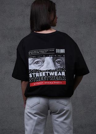 Футболка женская с принтом streetwear черная