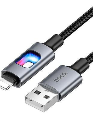 Кабель hoco u144 lightning - usb data cable 2.4a 1.2m черный 2
