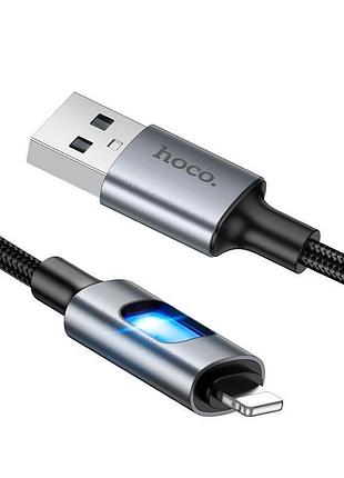 Кабель hoco u144 lightning - usb data cable 2.4a 1.2m черный 4