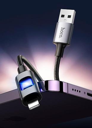 Кабель hoco u144 lightning - usb data cable 2.4a 1.2m черный 5