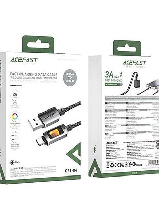 Кабель acefast c21-04 usb-a to usb-c charging data cable 3a 1.2m черный