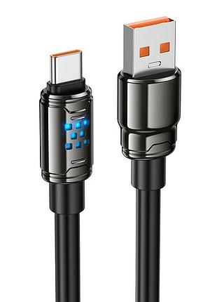 Кабель hoco u143 type-c - usb data cable 5a 1.2m чорний 2
