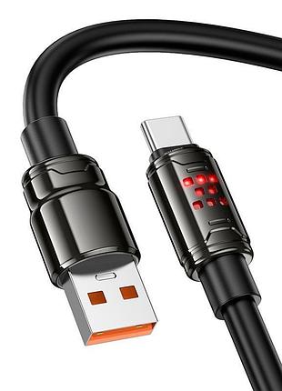 Кабель hoco u143 type-c - usb data cable 5a 1.2m чорний 7
