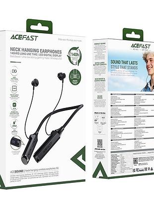 Наушники acefast n6 neck hanging wireless earphones ipx4 беспроводные черные
