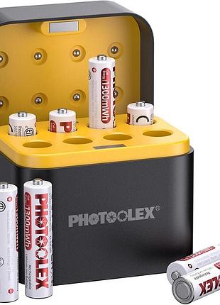 Photoolex aaa аккумуляторы 8 шт с зарядным устройством, 1300mwh, 1.5v, li-ion