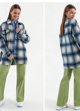 Теплая рубашка в клетку снижка
