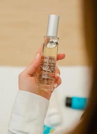 Кератиновый спрей блеск термозащита для волос luxliss keratin heat protecting shine mist 50 мл