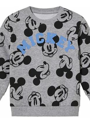 Свитшот с начесом для мальчика disney mickey mouse 463974 110-116 см (4-6 years) серый