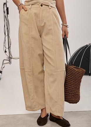 Вельветові штани з декоративними швами мод 1528