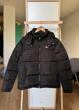 Жіночий чорний пуховик куртка tjw alaska puffer ext tommy jeans розмір s