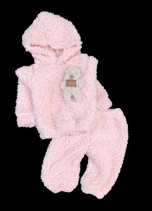 Костюм 2в1: худи, штаны "bear", махра тм "baby mini"