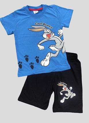 Костюм 2в1: футболка, шорти "bunny", бавовна тм "lumina"