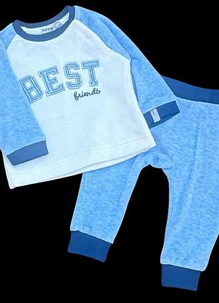 Костюм 2 в 1: світшот, штани "best", велюр тм "bonne baby"