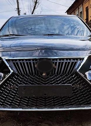 Передний бампер в сборе (рестайлинг, стиль lexus v2) для toyota camry 2006-2011 гг
