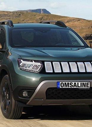 Передняя решетка (серая) для dacia duster 2018-2024 гг