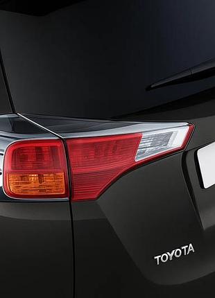 Накладки на задні ліхтарі libao v1 2013-2016 (2 шт, пласт) для toyota rav 4 рр