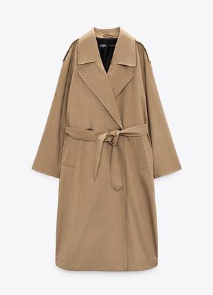 Базовий бавовняний тренч zara