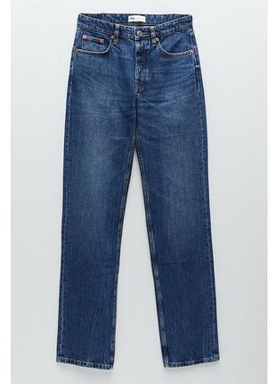 Джинси zara mid-rise straight 36