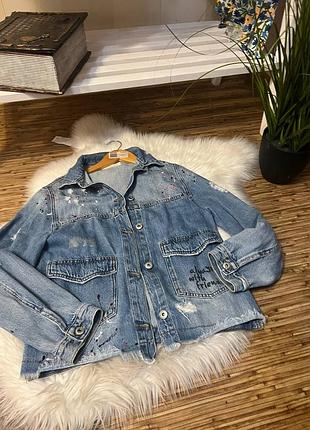 Джинсова куртка zara 2