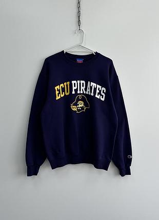 Крутий вінтажний світшот champion ecu east carolina pirates 00's vintage sweatshirt purple