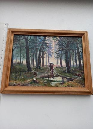 Картина "пейзаж", евтушков, 1999 год, ивано-франковск, масло, подпись автора