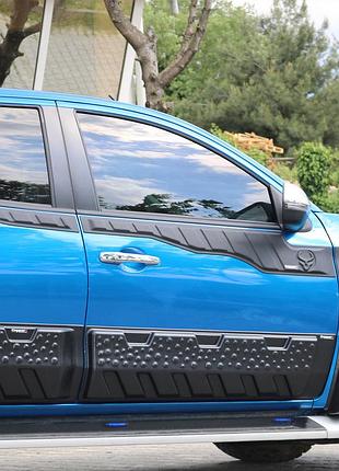 Верхние молдинги дверей 2019-2026 (6 шт, abs) для mitsubishi l200