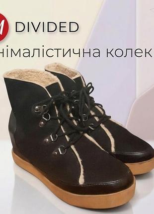 Жіночі черевики на танкетці демісезонні снікерси,утеплені недорогі ботинки h&m divided,швеція,р.39,реально 38