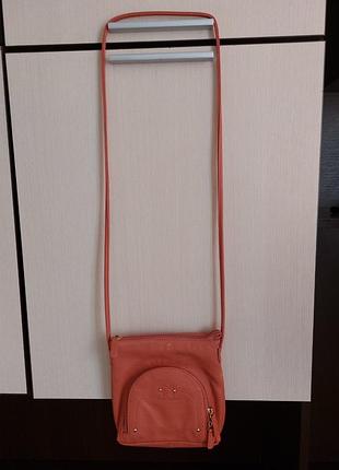 Шкіряна сумка stone mountain 100% натуральна шкіра компактна crossbody