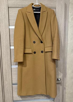 Вовняне пальто zara