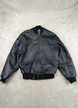 Чоловічий вінтажний бомбер scott leather made in uk