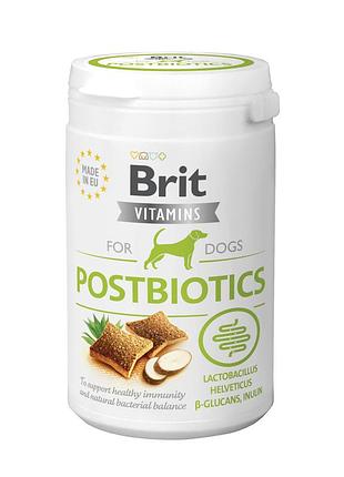 Витамины brit vitamins postbiotics для взрослых собак для поддержания иммунитета и нормализации пищеварения с курицей 150 г
